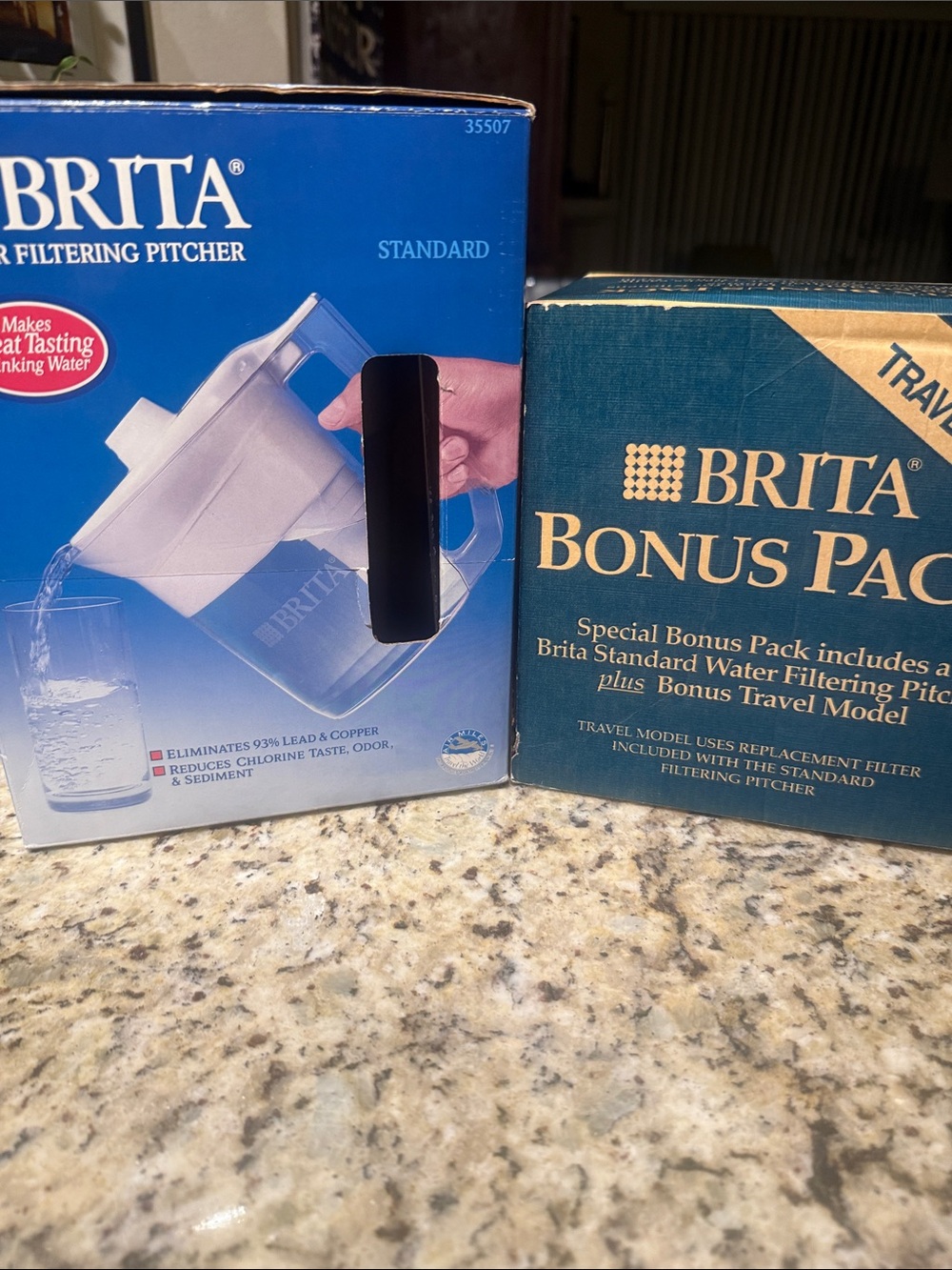 Brita Blue and White Water Filtering Pitcher Bonus Pack